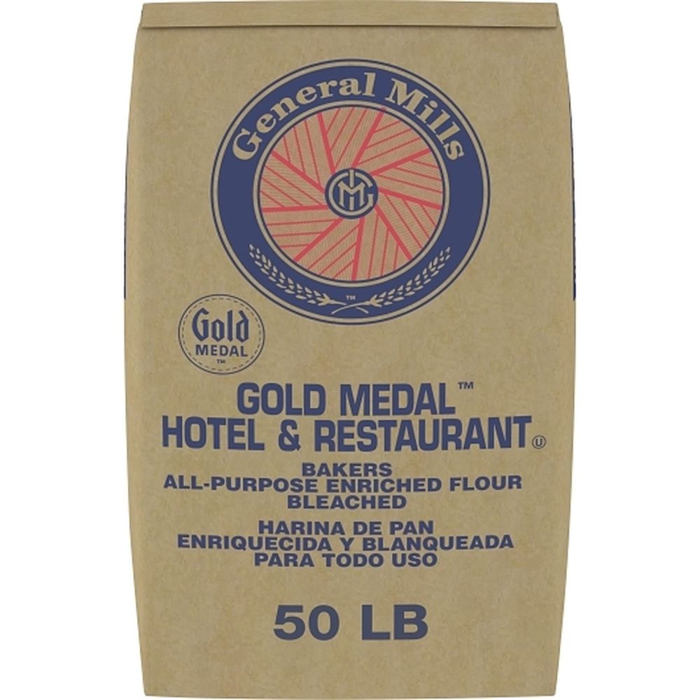 Gold Medal Hotel And Restaurant Bleached All Purpose Enriched Flour, 50 Pound