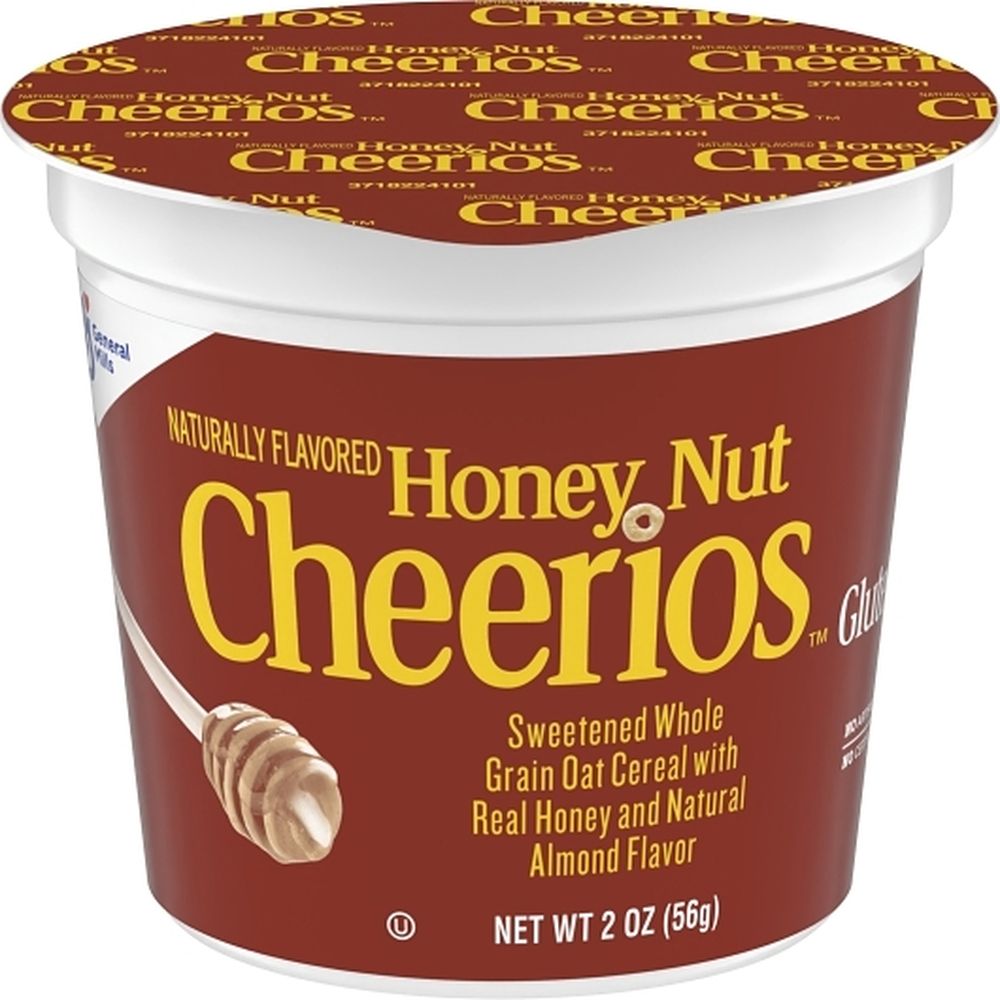 Honey Nut Cheerios Sweetened Whole Grain Oat Cereal With Real Honey And Natural Almond, 2 Ounce -- 60 Per Case