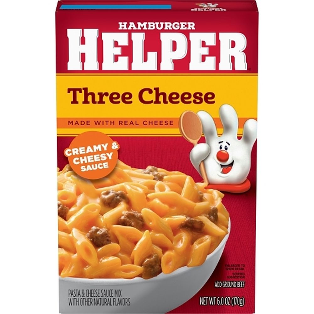 Hamburger Helper Three Cheese Pasta, 6 Ounce -- 12 Per Case