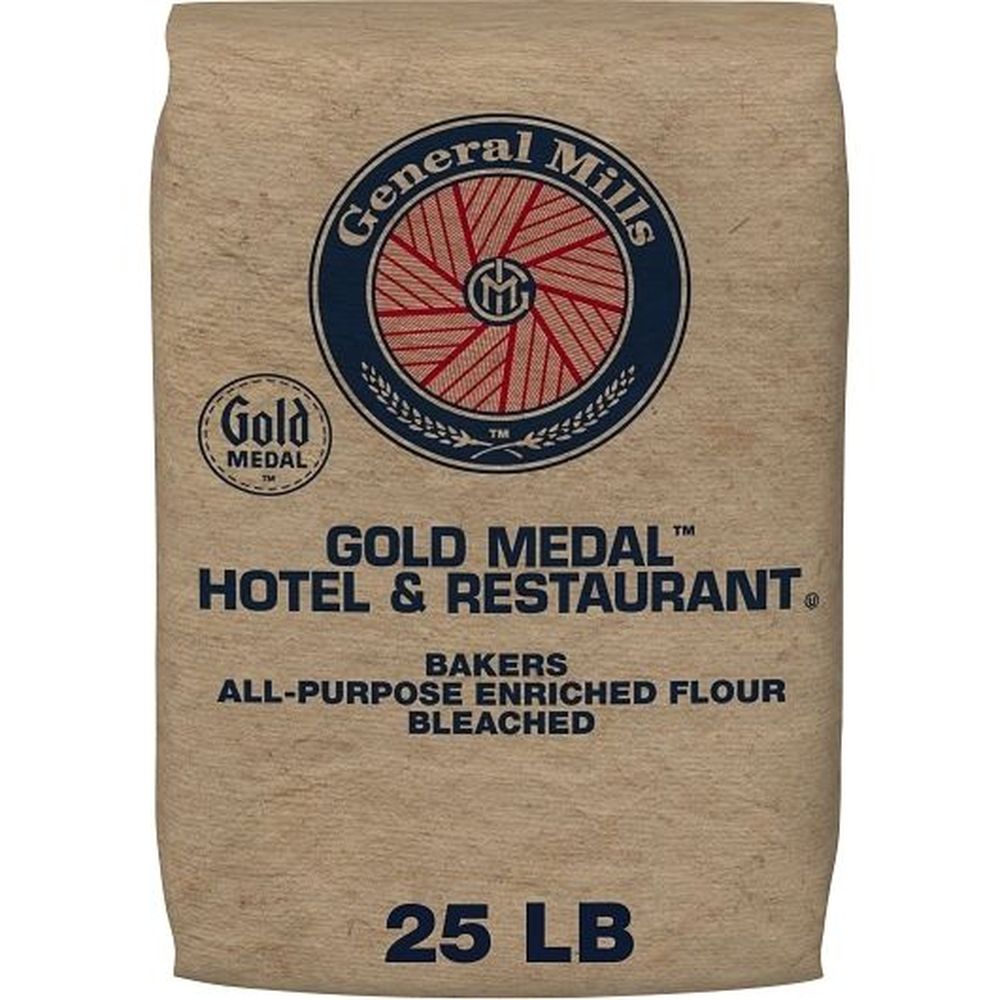 Gold Medal Hotel And Restaurant Bakers Bleached All Purpose Enriched Flour, 25 Pound