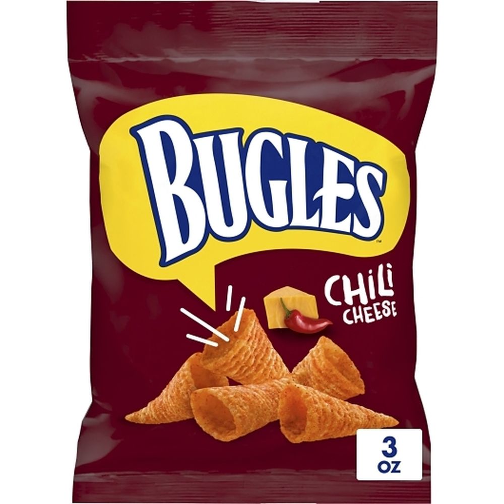 Bugles Chili Cheese Cone-shaped Crispy Corn Snacks, 3 Ounce -- 6 Per Case
