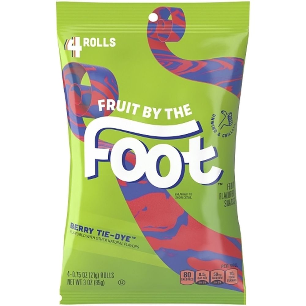 Fruit By The Foot Berry Tie Dye Fruit Flavored Snacks, 3 Ounce -- 8 Per Case