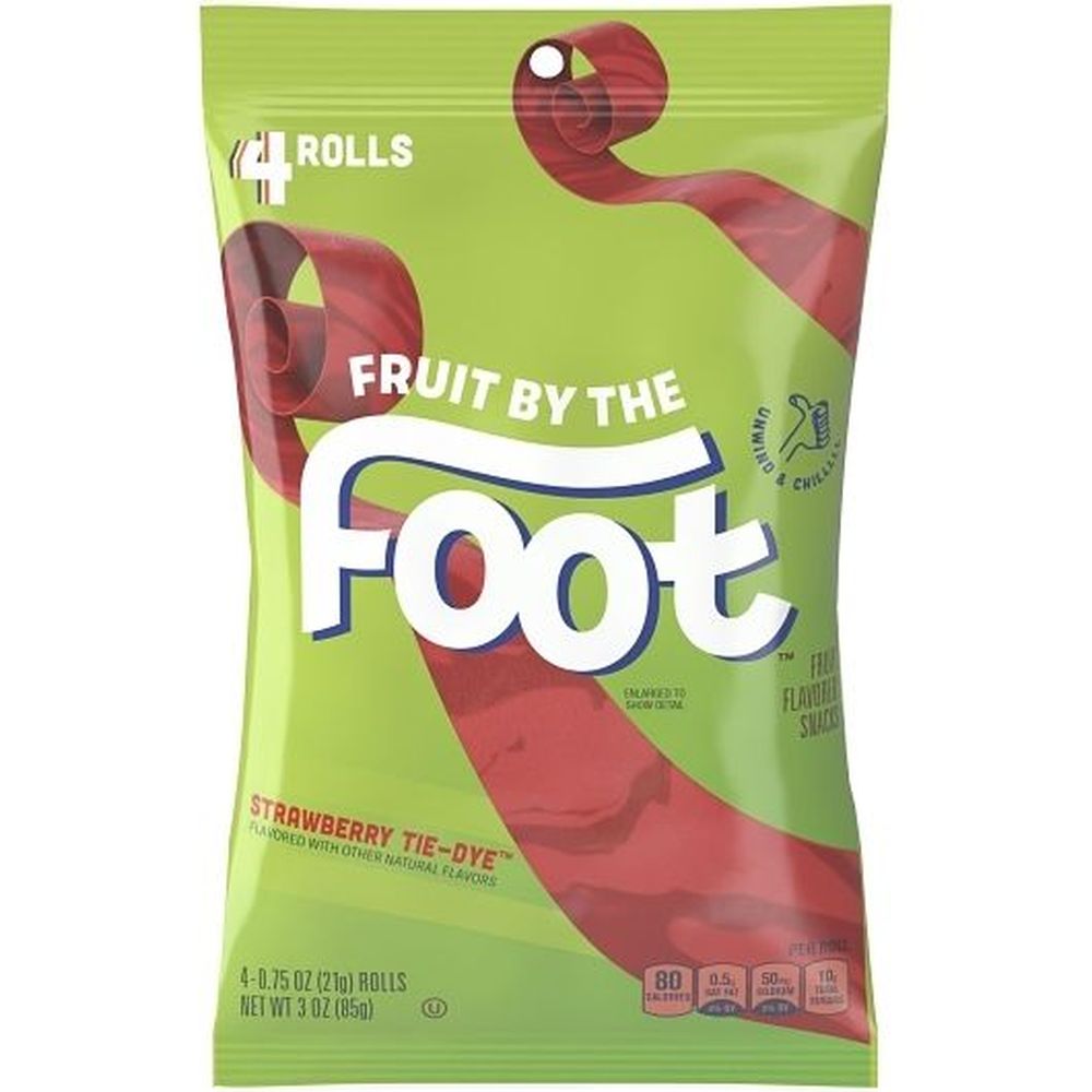 Betty Crocker Fruit By The Foot Strawberry Tie-dye Fruit Flavored Snack, 3 Ounce -- 8 Per Case