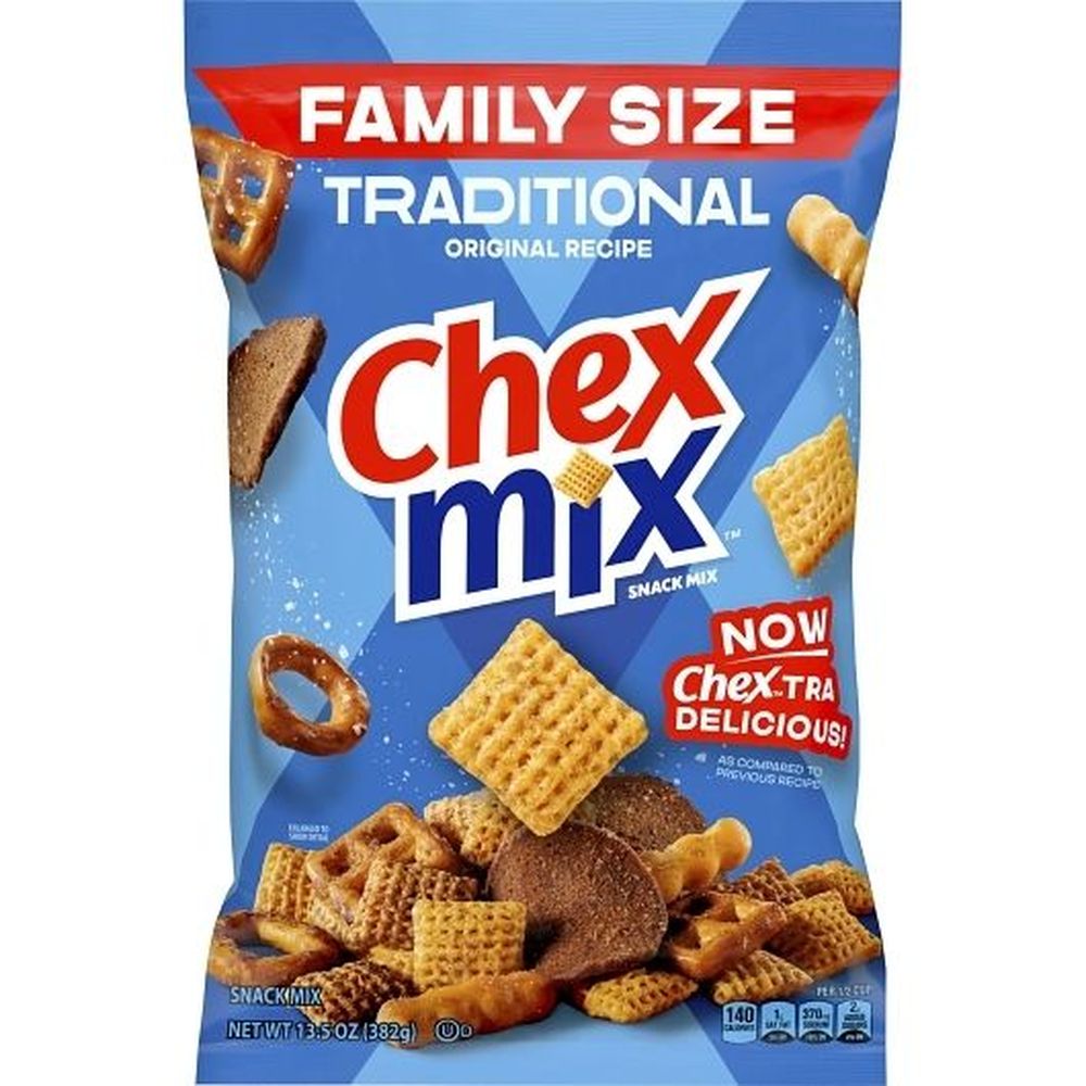 Chex Mix Savory Traditional Snack Mix, Family Size, 13.5 Ounce -- 8 Per Case