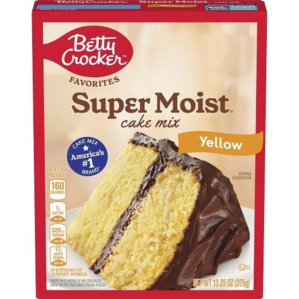 Betty Crocker Super Moist Yellow Cake Mix, 13.25 Ounce -- 12 Per Case