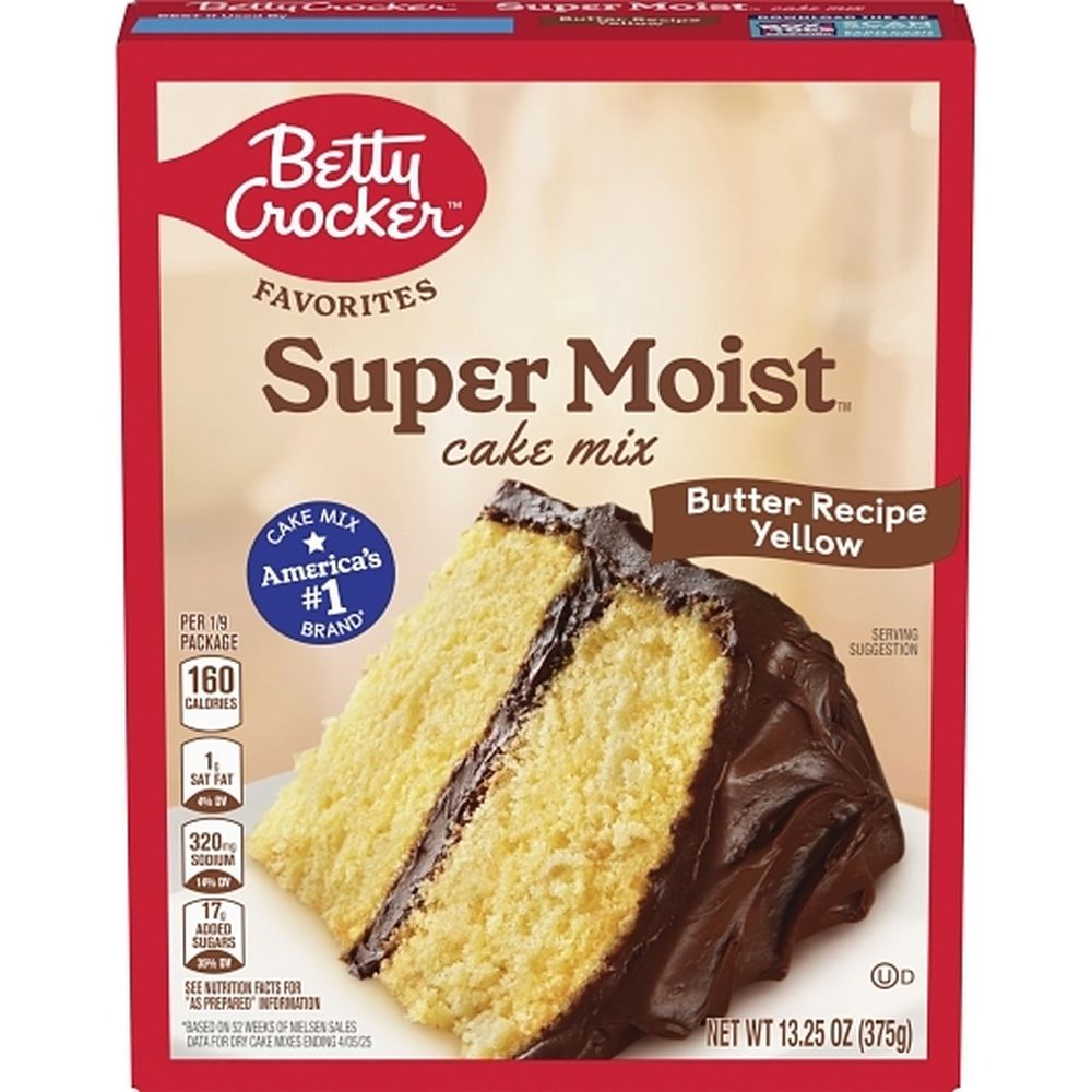 Betty Crocker Super Moist Butter Recipe Yellow Cake Mix, 13.25 Ounce -- 12 Per Case
