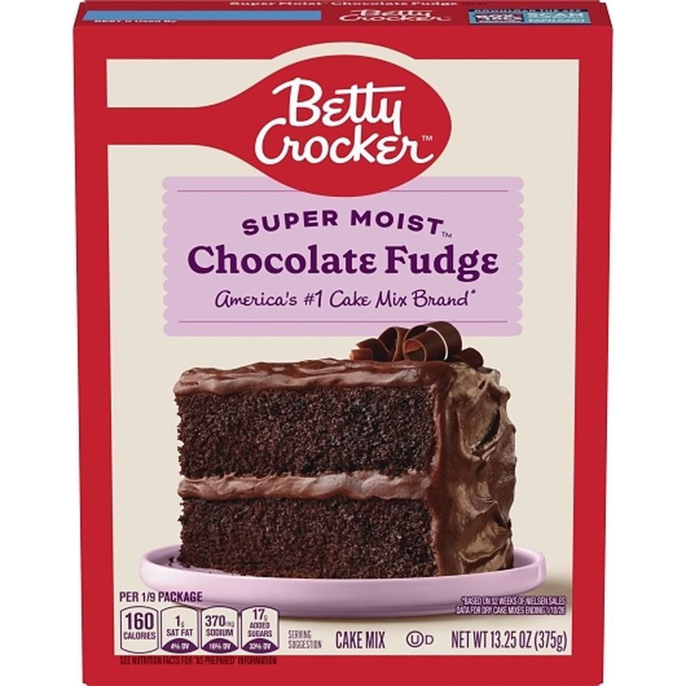 Betty Crocker Super Moist Chocolate Fudge Cake Mix, 13.25 Ounce -- 12 Per Case