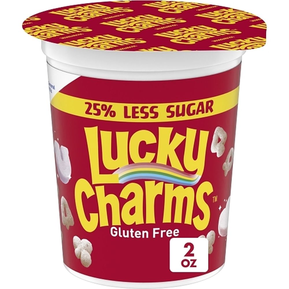 Lucky Charms 25 Percent Less Sugar Frosted Toasted Cereal With Marshmallows, 2 Ounce -- 60 Per Case
