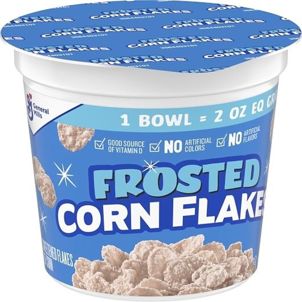 Frosted Corn Flakes Breakfast Cereal, 2 Ounce Bowlpak -- 60 Per Case