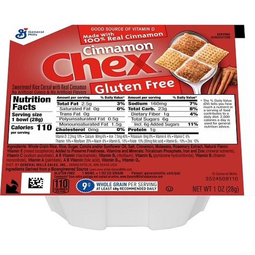 Chex Cereal Cinnamon, 1 Ounce -- 96 Per Case