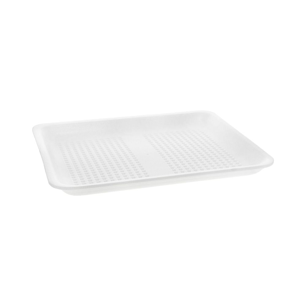 Evergreen White Polystyrene Foam 9L Supermarket Tray