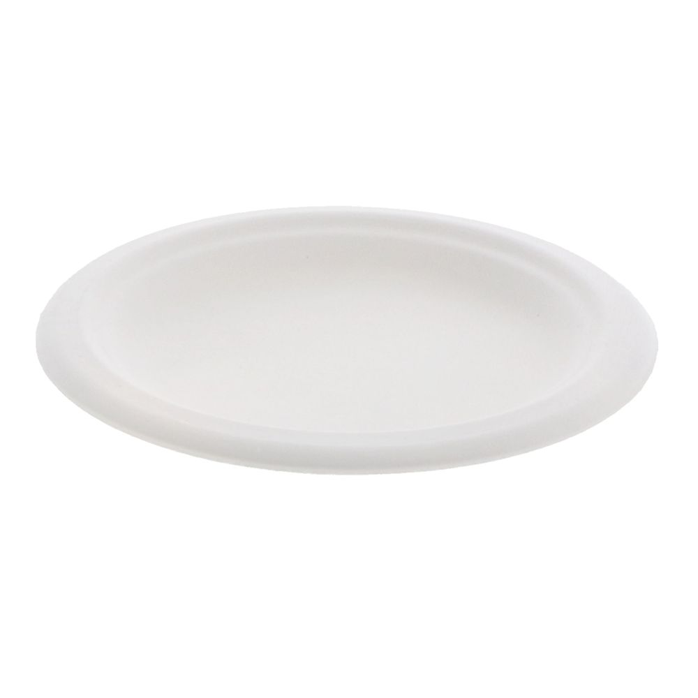 White Compostable Fiber Blend Plate