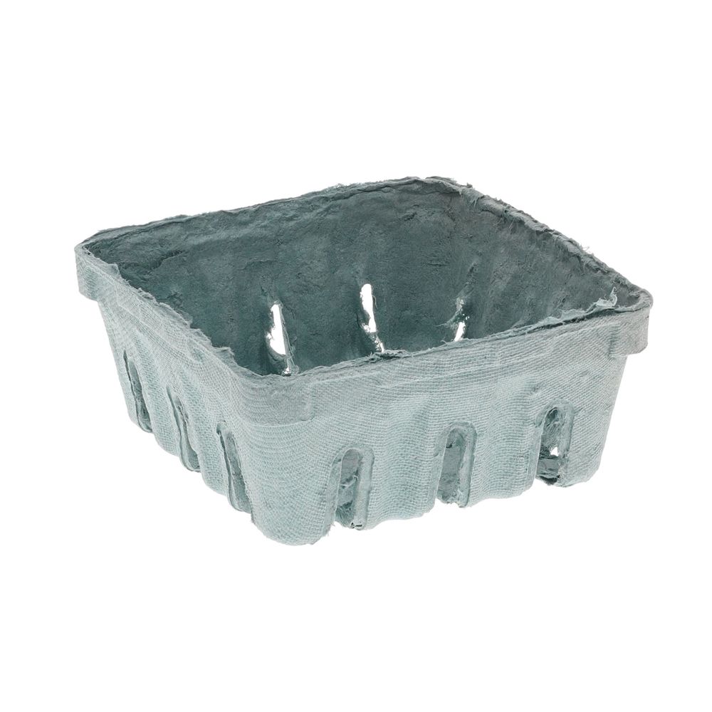 Evergreen Green 1/2 BBL Molded Fiber Berry Basket
