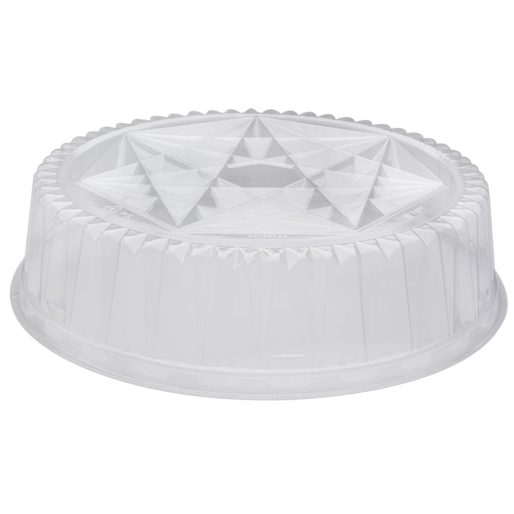 Evergreen Clear Crystal Cut Dome Lid for Caterware Deluxe Aluminum Tray 12 x 12 x 2.5 inch