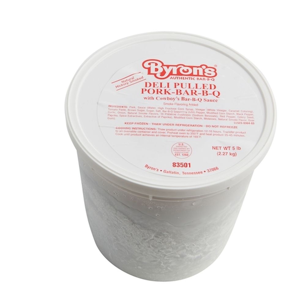 Byron's Pulled Pork Bbq With Kansas City Style Bbq Sauce, 5 Pound -- 4 Per Case