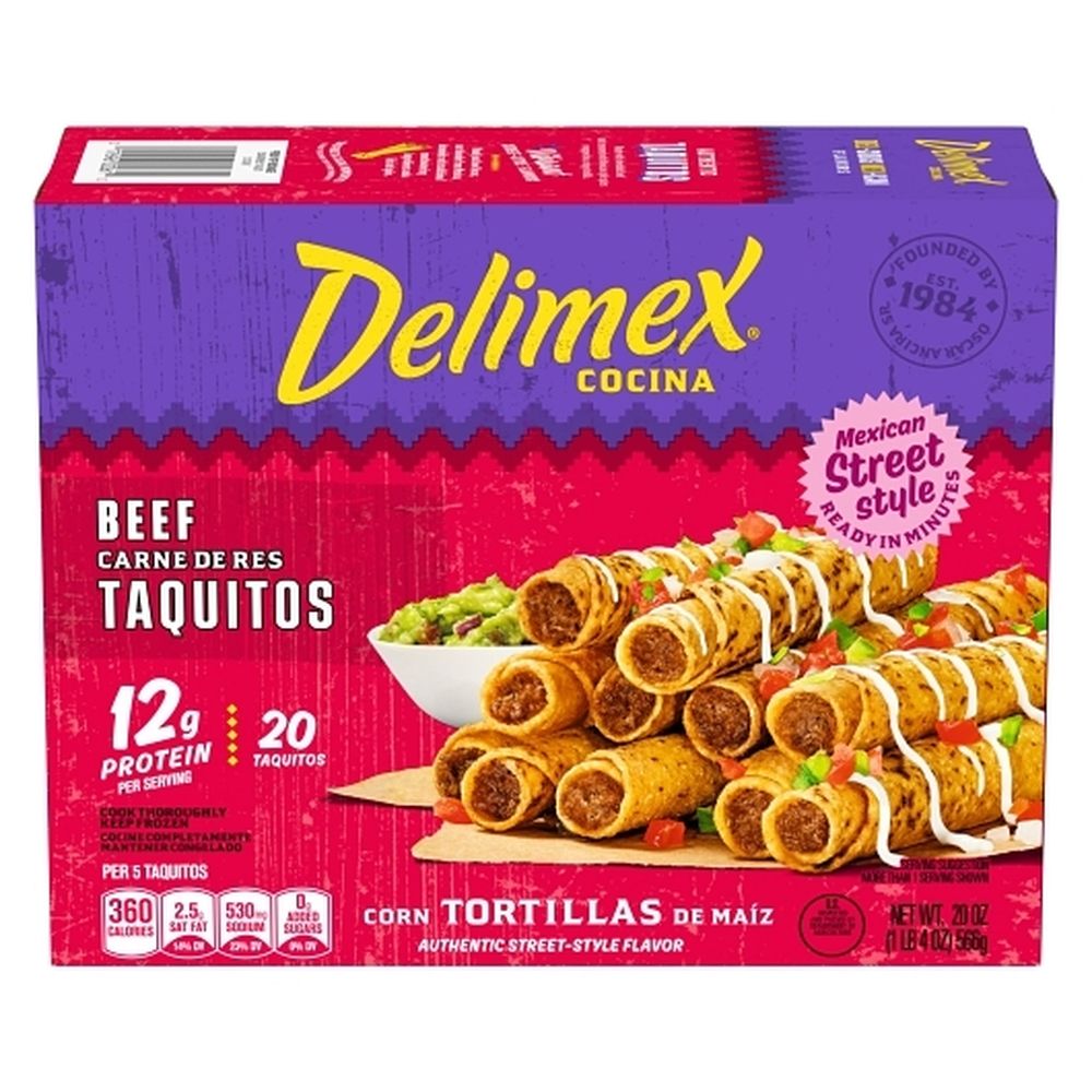 Delimex Beef Corn Taquitos, 1.25 Pound -- 4 Per Case