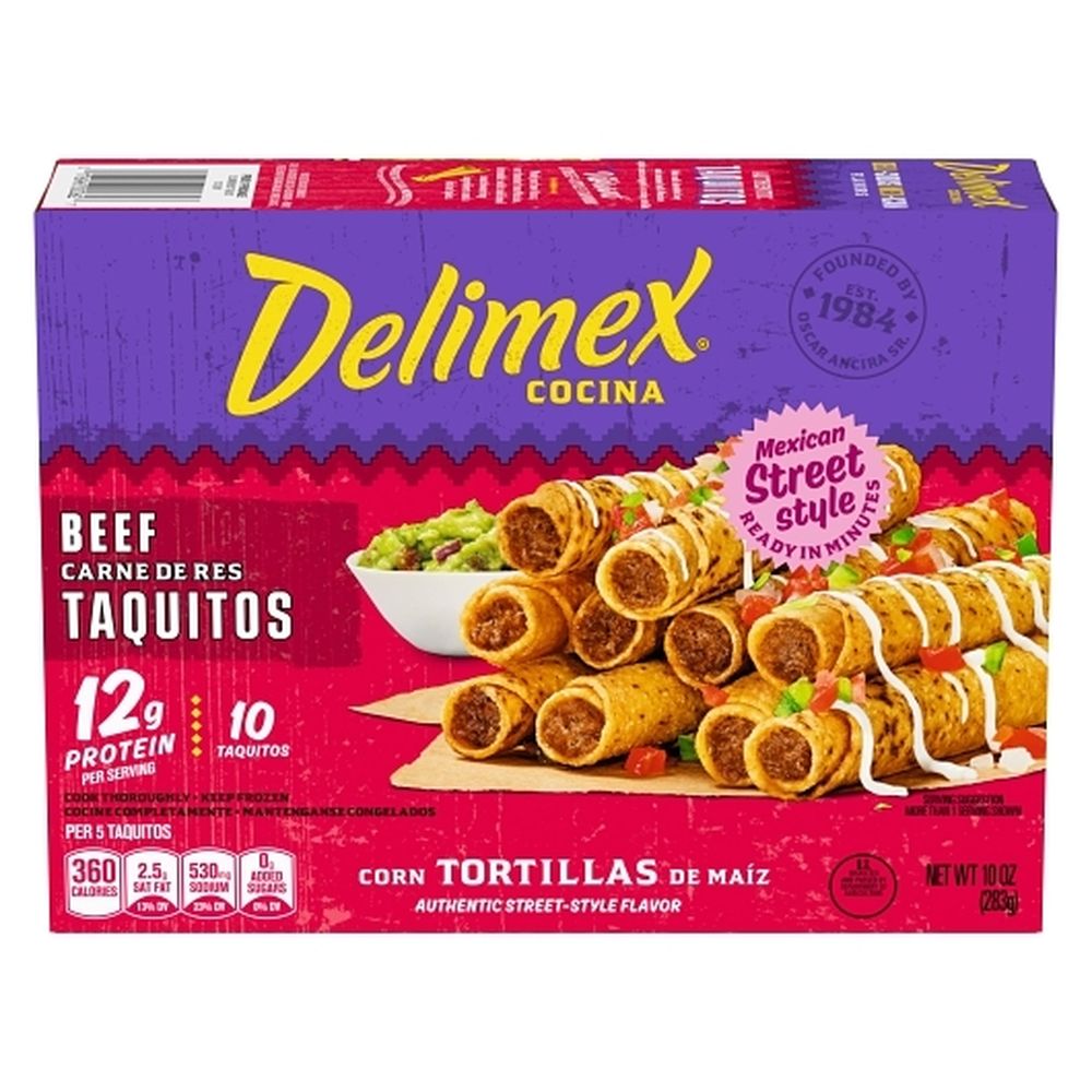 Delimex Beef Corn Taquitos, 10 Ounce -- 8 Per Case