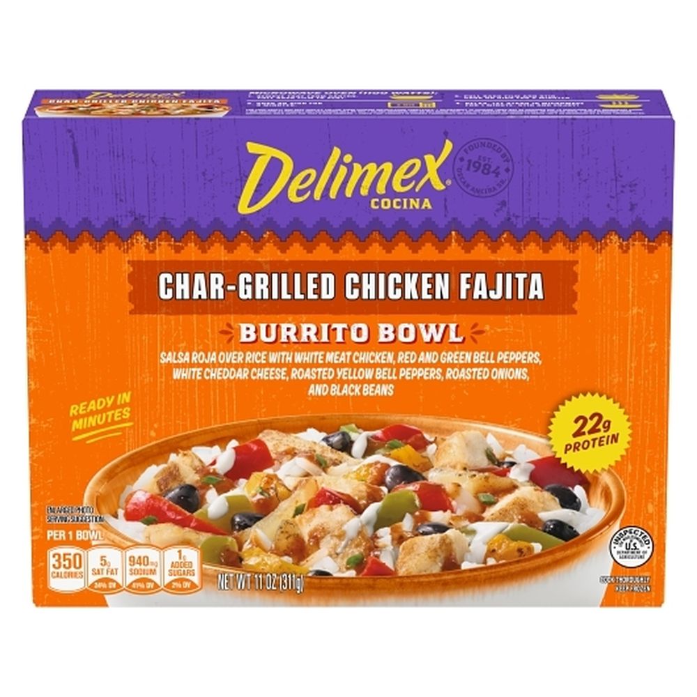 Delimex Char-grilled Chicken Fajita Burrito Bowl, 11 Ounce -- 8 Per Case