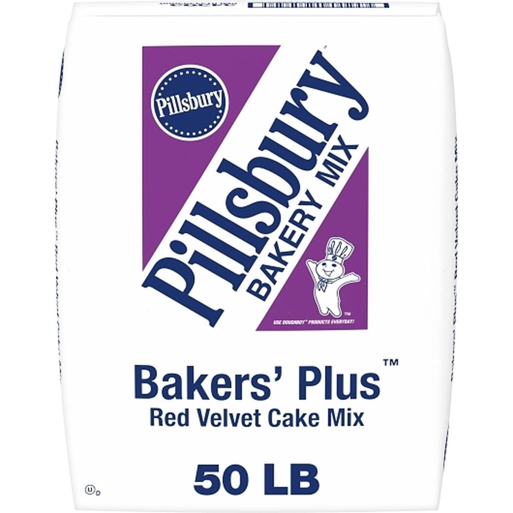 Pillsbury Bakers Plus Red Velvet Cake Mix, 50 Pound