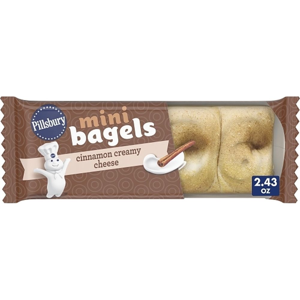 Pillsbury Mini Cinnamon Creamy Cheese Bagels, 2.43 Ounce -- 72 Per Case