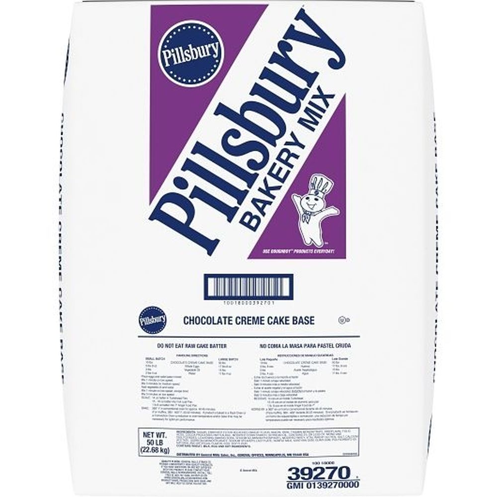 Pillsbury Chocolate Creme Base Cake Mix, 50 Pound