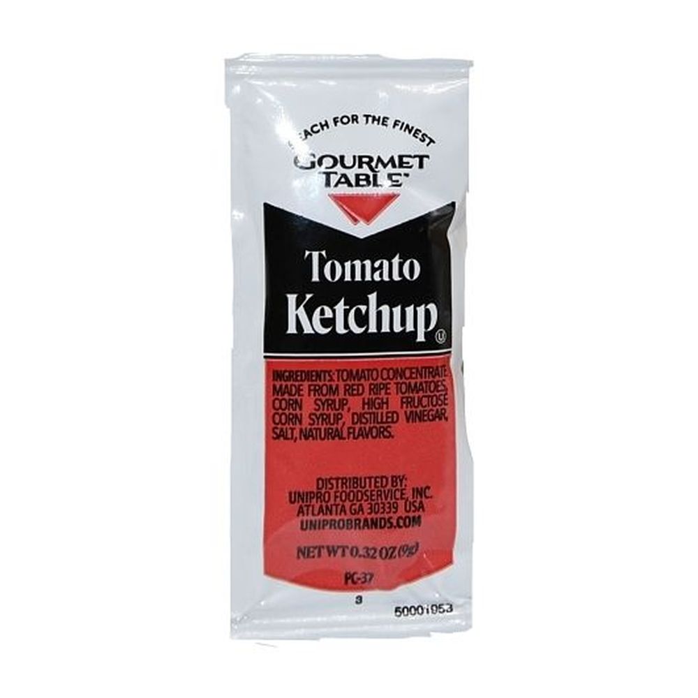 Gourmet Table Tomato Ketchup - Single Serve, 9 Gram Foil Pouch -- 1000 Per Case