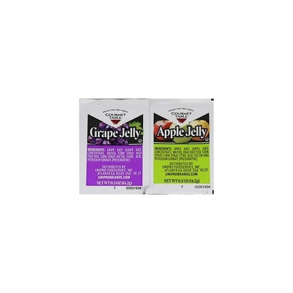 Gourmet Table Grape And Apple Jelly - Assortment, 0.5 Ounce -- 200 Per Case