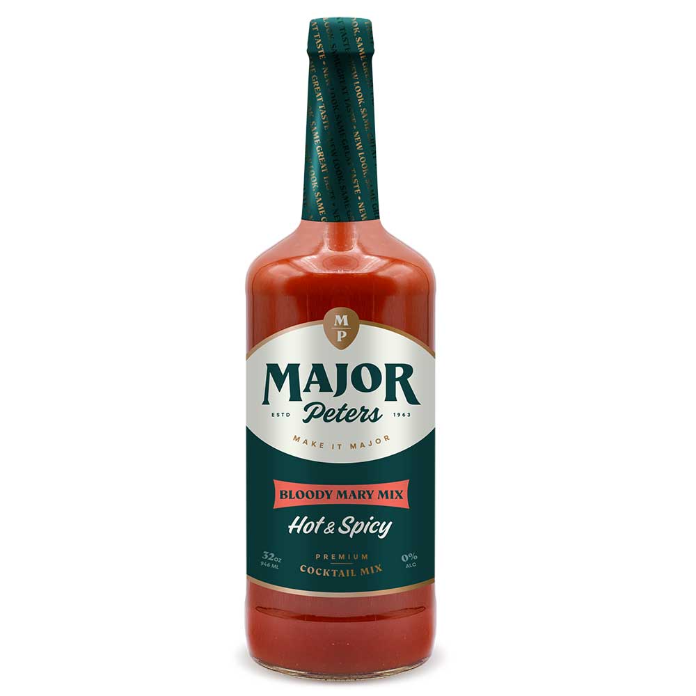 Major Peters' Hot And Spicy Bloody Mary Mix, 32 Fluid Ounce -- 12 Per Case