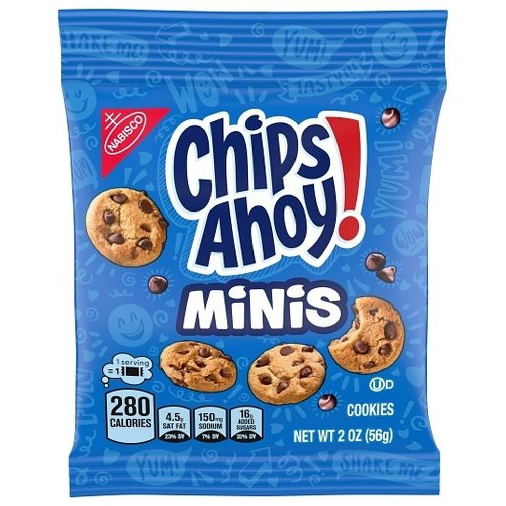 Chips Ahoy! Minis Chocolatey Chip Cookies - Snack Size, 2 Ounce -- 60 Per Case