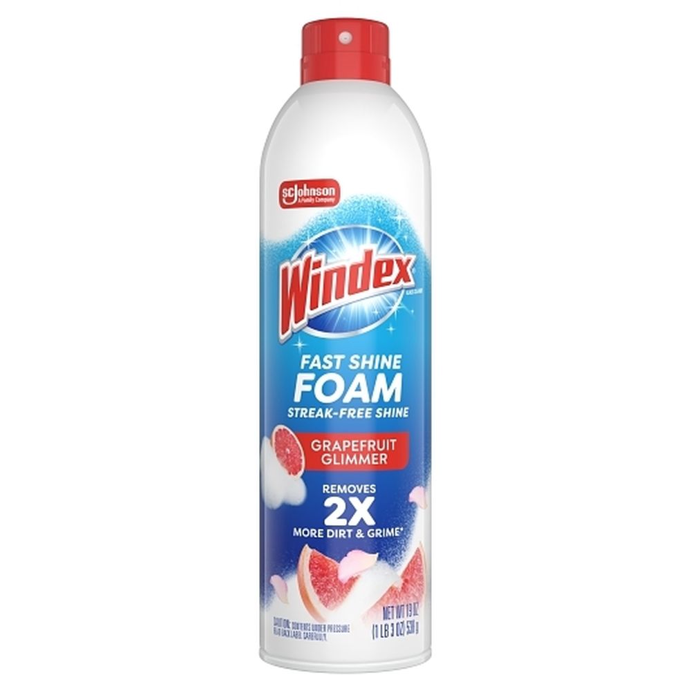 Windex Grapefruit Glimmer Fast Shine Foam, 19 Fluid Ounce -- 6 Per Case