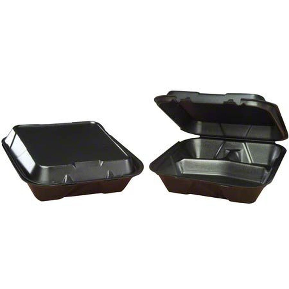 Snap It Lock Black Foam Large 3-Compartment Hinged Container