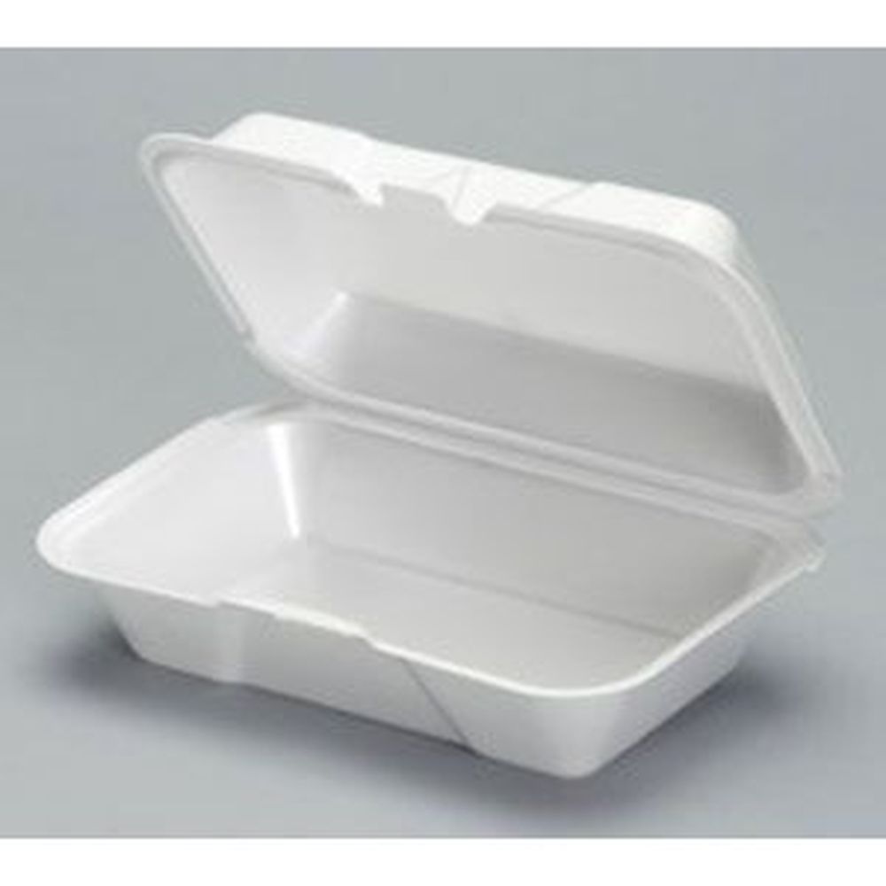 White Medium 1 Compartment All Purpose Foam Container
