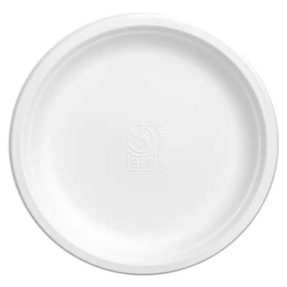 Harvest Molded Fiber Natural White PFAS Free Round Plate