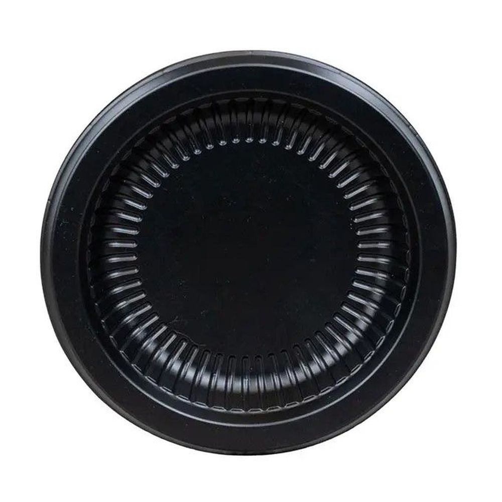GenWare Black Polypropylene Round Ribbed Plate 6 inch