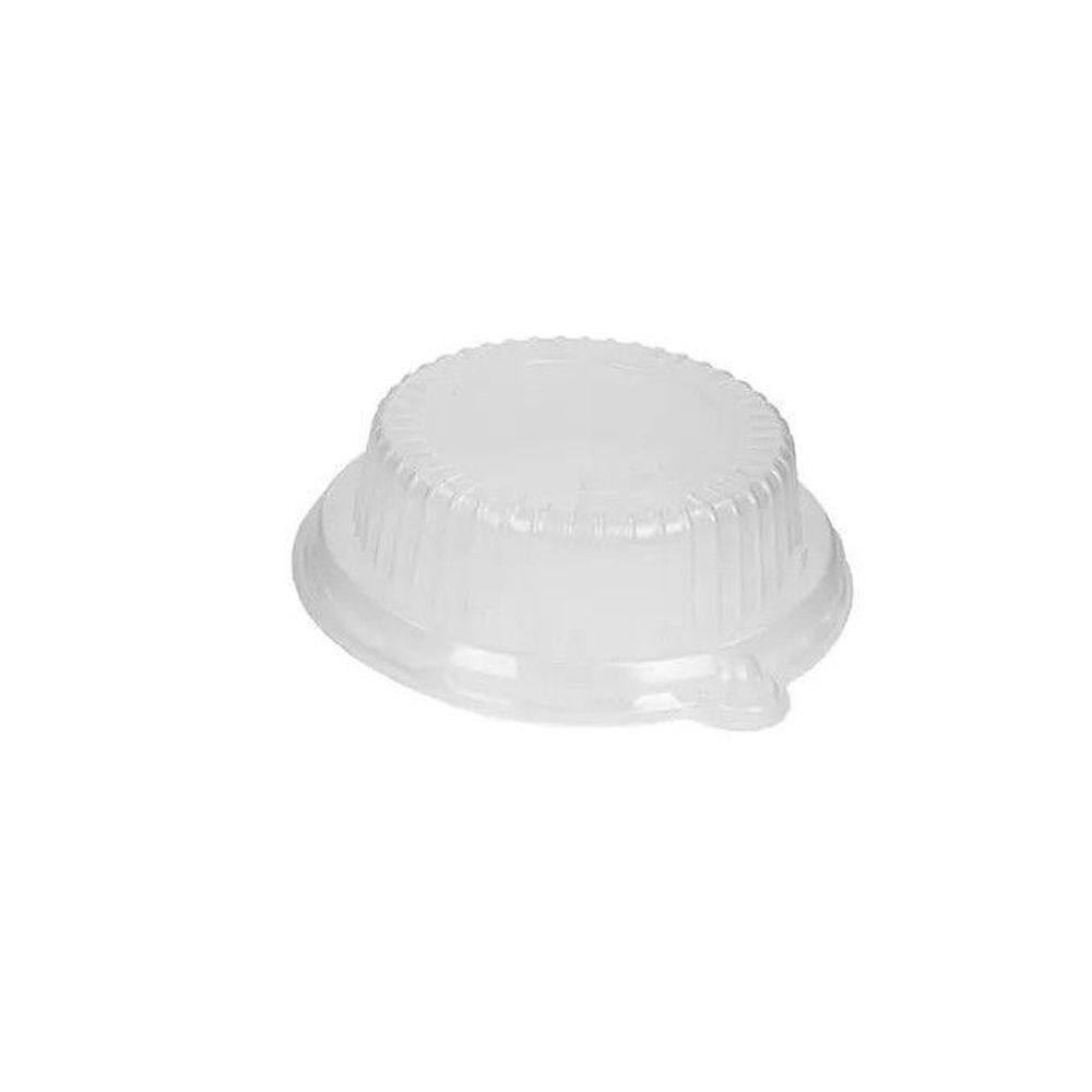 6 inch Clear Polypropylene Round Ribbed Plate Lid for 12 Ounce Bowl