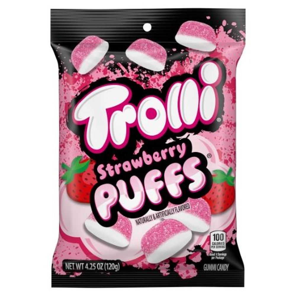 Trolli Strawberry Puff Gummy Candy, 4.25 Ounce -- 12 Per Case