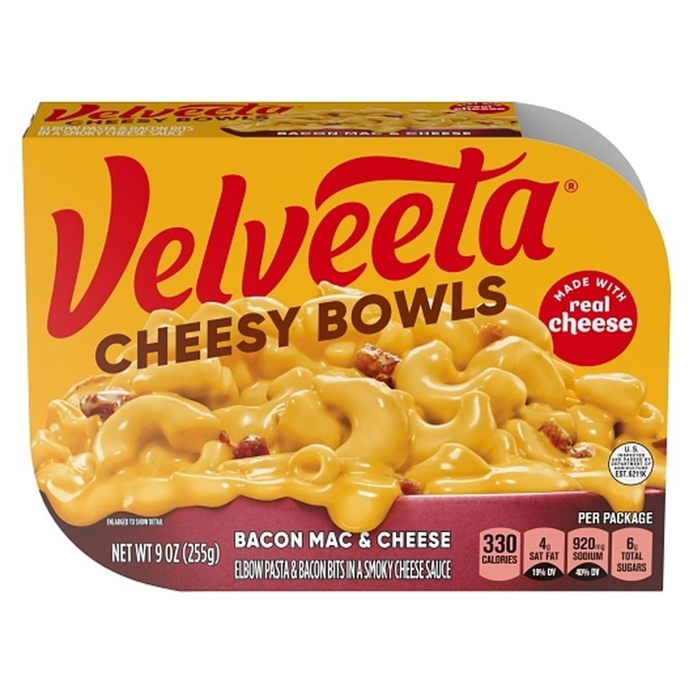Velveeta Macaroni And Cheese Dinner Bacon Bowl, 9 Ounce -- 6 Per Case