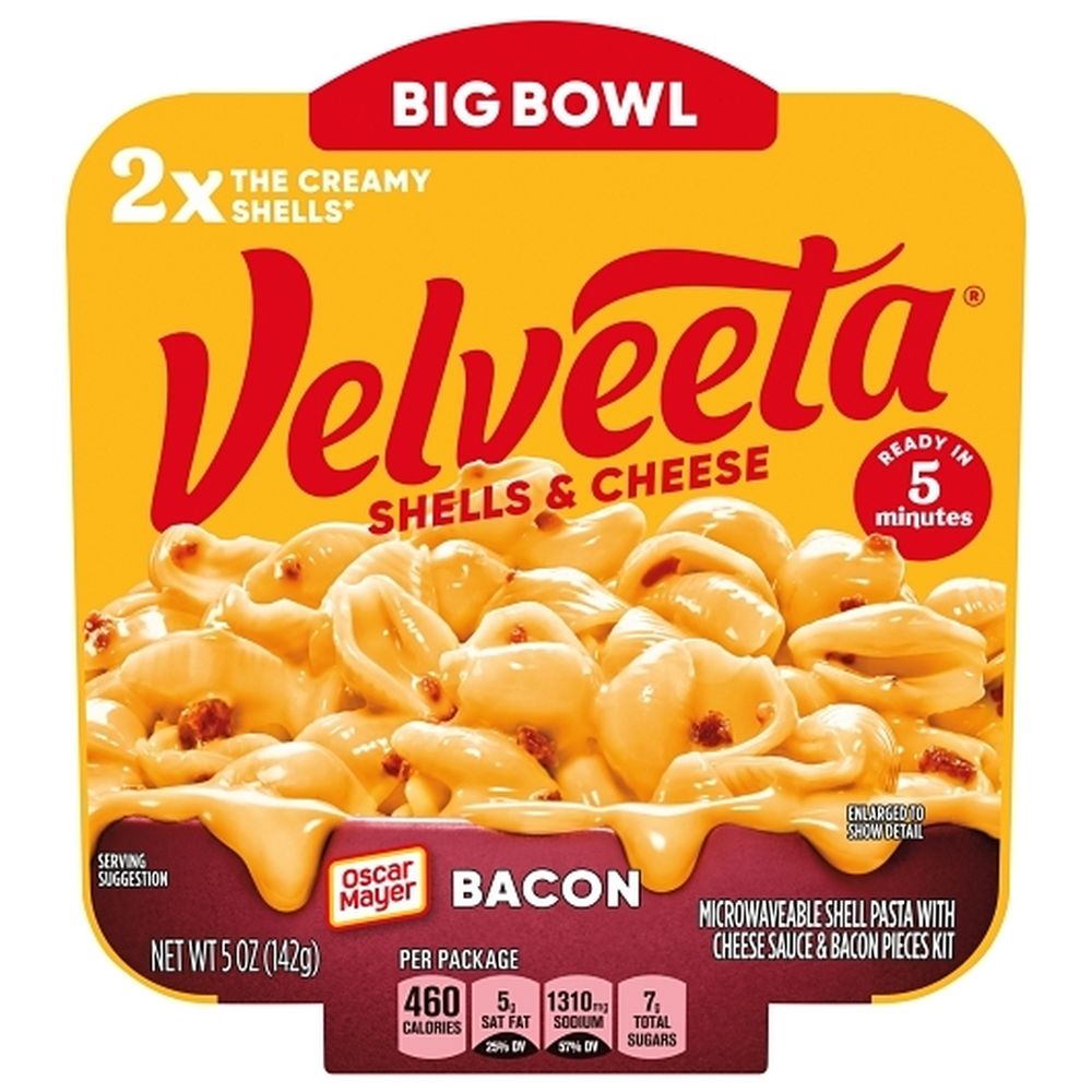 Velveeta Bacon Macaroni And Cheese Convenience Meal Bowl, 5 Ounce -- 6 Per Case
