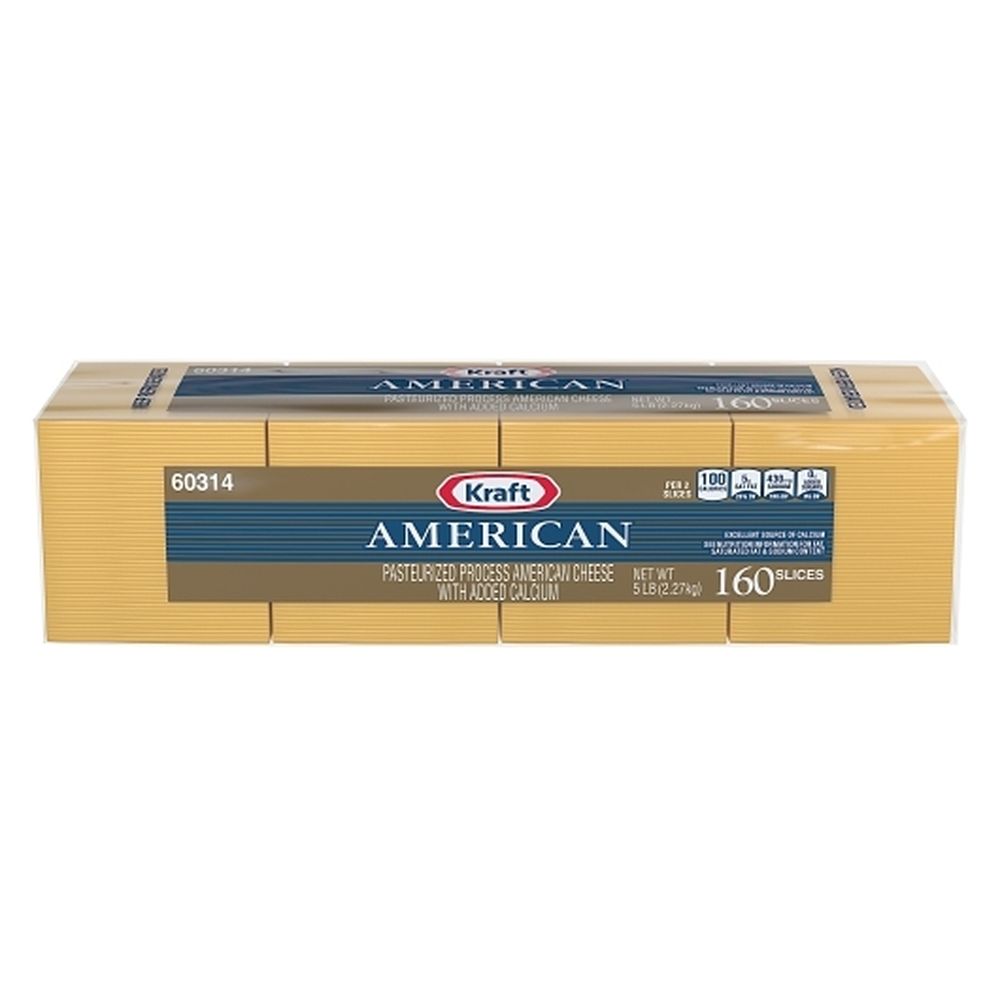 Kraft American Sliced Cheese, 5 Pound -- 4 Per Case