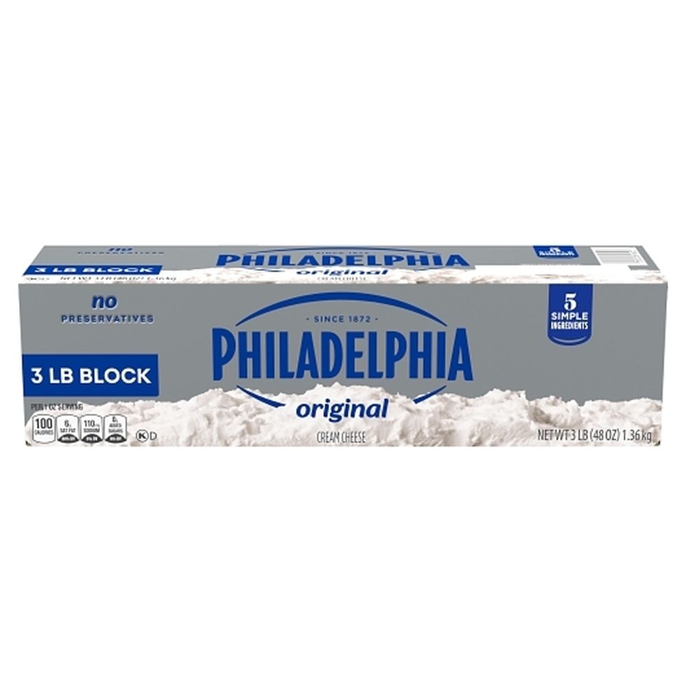 Philadelphia Original Cream Cheese Loaf, 3 Pound -- 6 Per Case