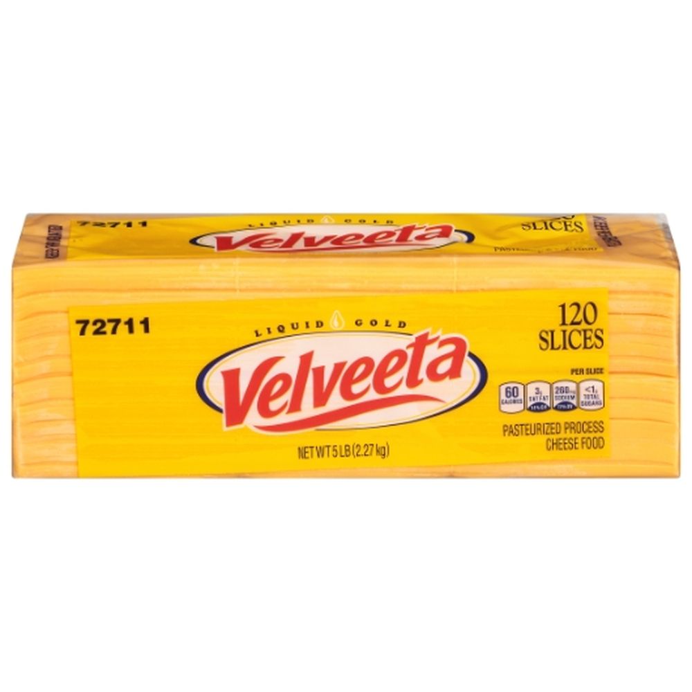 Velveeta Regular Sliced Cheese, 5 Pound -- 4 Per Case