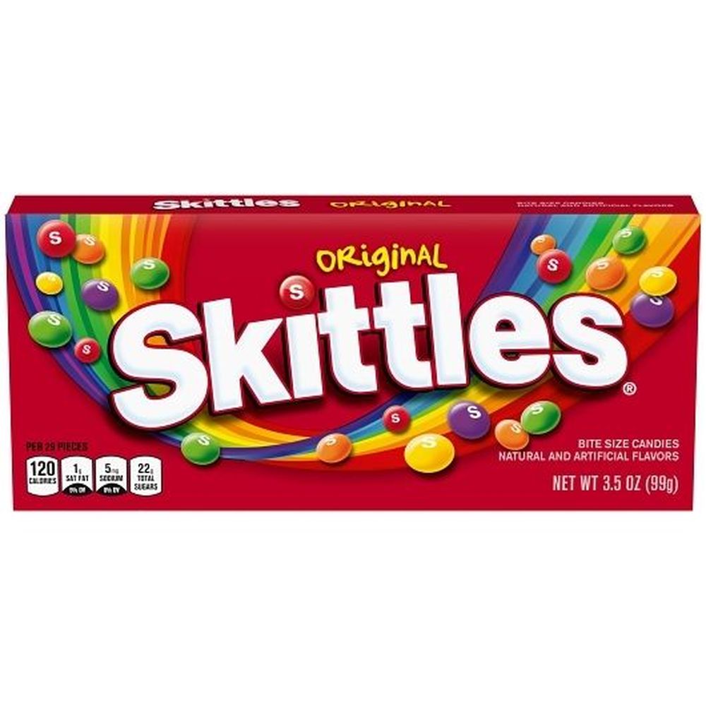Skittles Original Bite Size Candy, Theater Box, 3.5 Ounce -- 12 Per Case