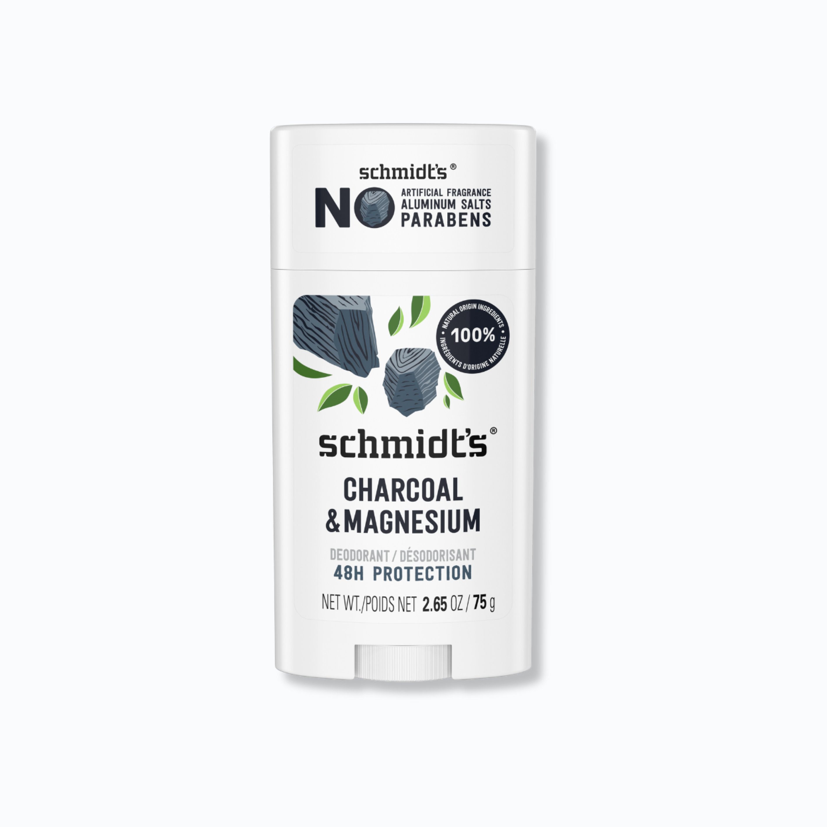 Schmidt's Charcoal Plus Magnesium Deodorant Stick, 2.65 Ounce -- 12 Per Case