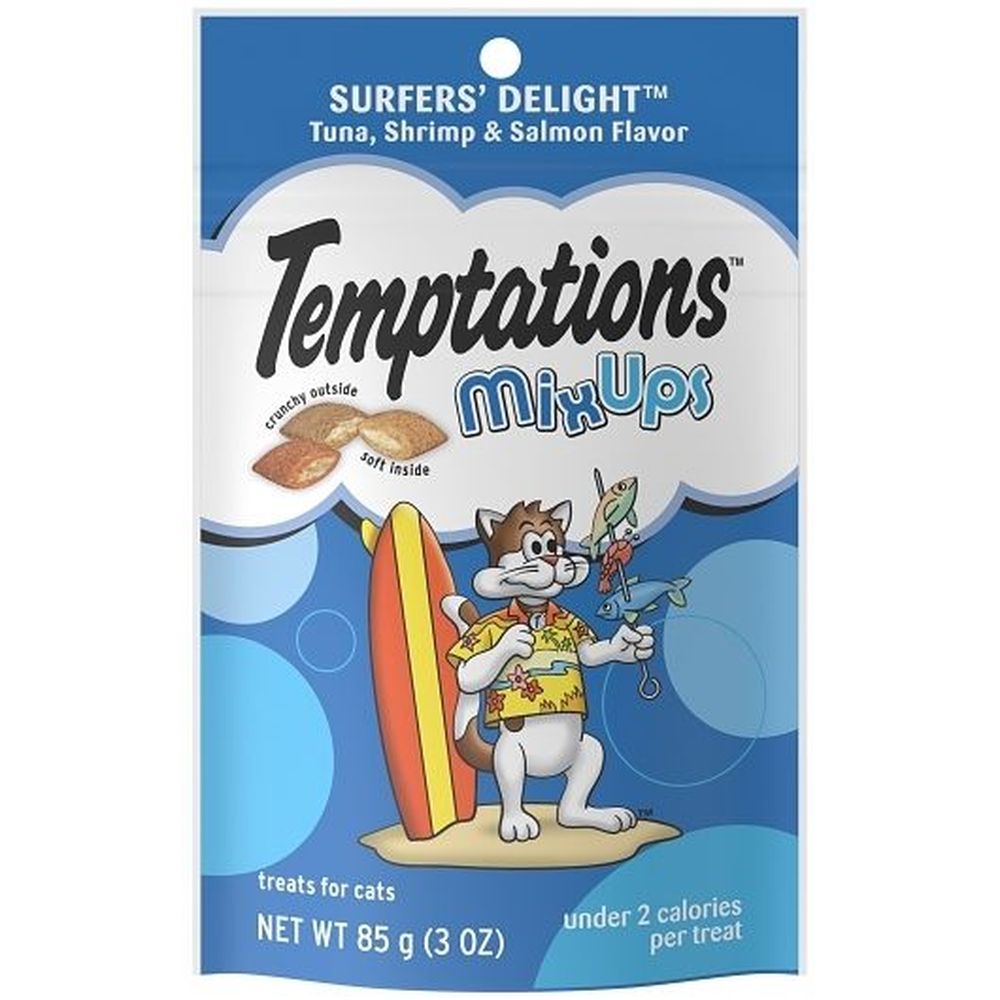 Temptations Mixups Surfers Delight Cat Treats, 3 Ounce -- 12 Per Case