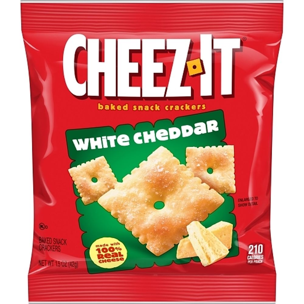 Cheez-it White Cheddar Baked Snack Crackers - Single Serve, 1.5 Ounce -- 60 Per Case