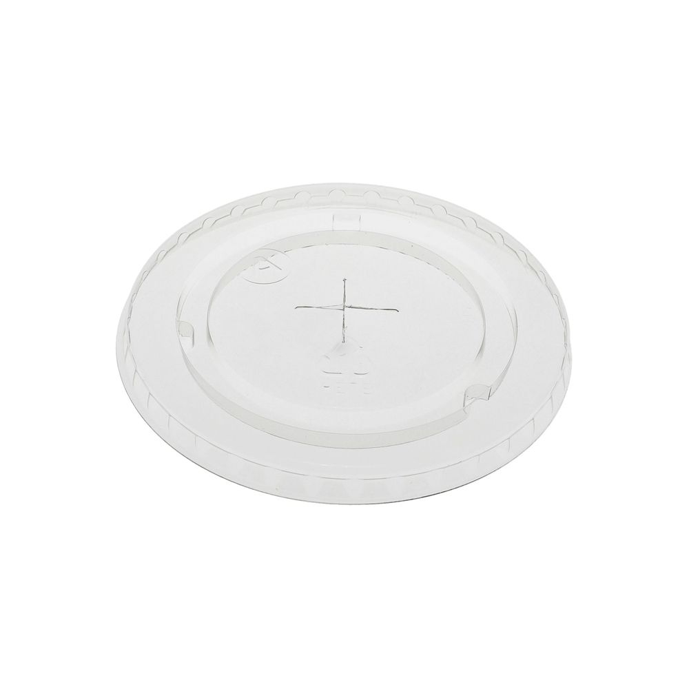 Clear RPET Flat Lid with Straw Slot for A Size Cold Drink Cups