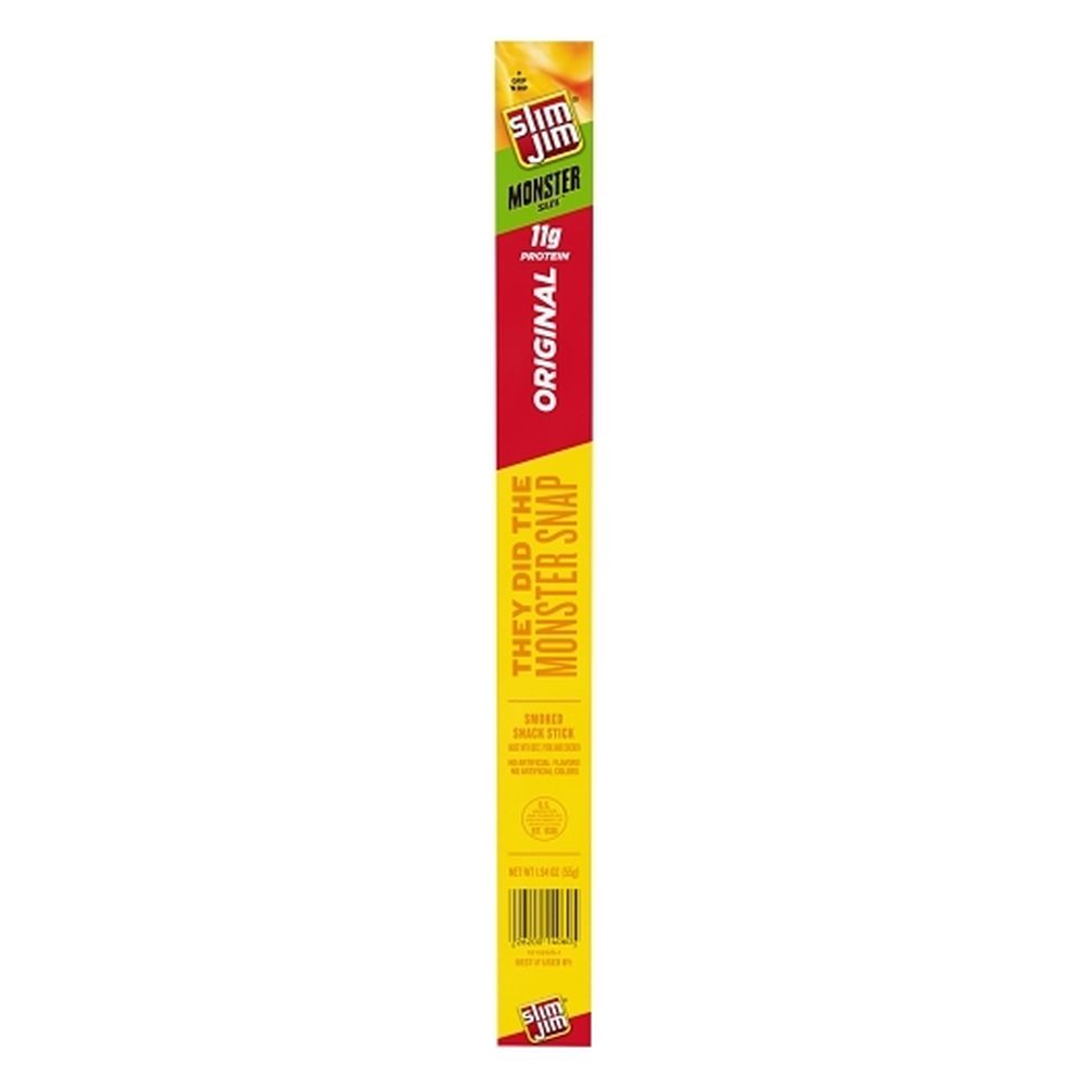 Slim Jim Original Smoked Meat Stick - Monster Size, 1.94 Ounce Stick -- 108 Per Case