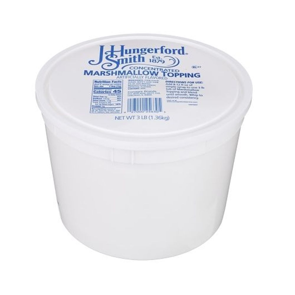 Jhs Marshmallow Concentrate Topping, 3 Pound -- 4 Per Case