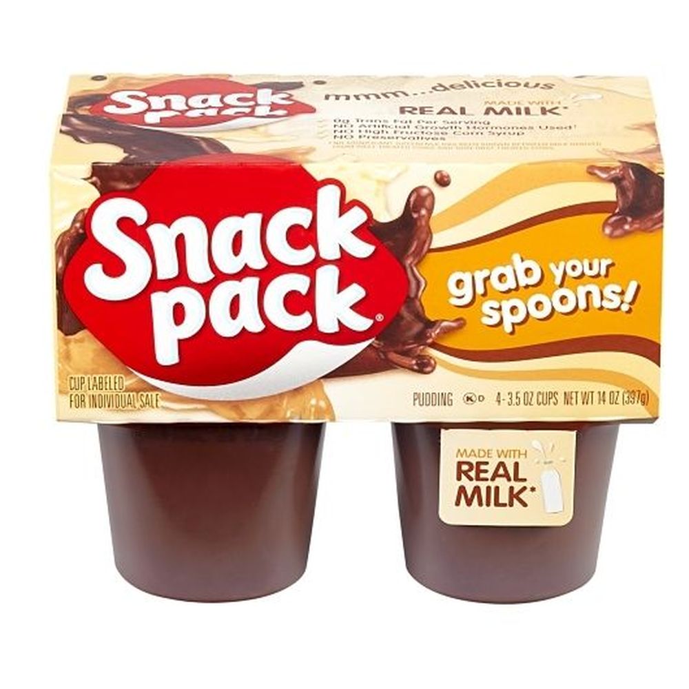 Snack Pack Fat Free Chocolate Pudding, 14 Ounce -- 12 Per Case