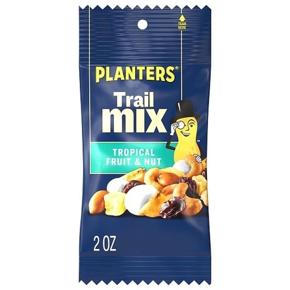 Planters Trail Mix Snack Tropical Fruit And Nut, 2 Ounce -- 72 Per Case